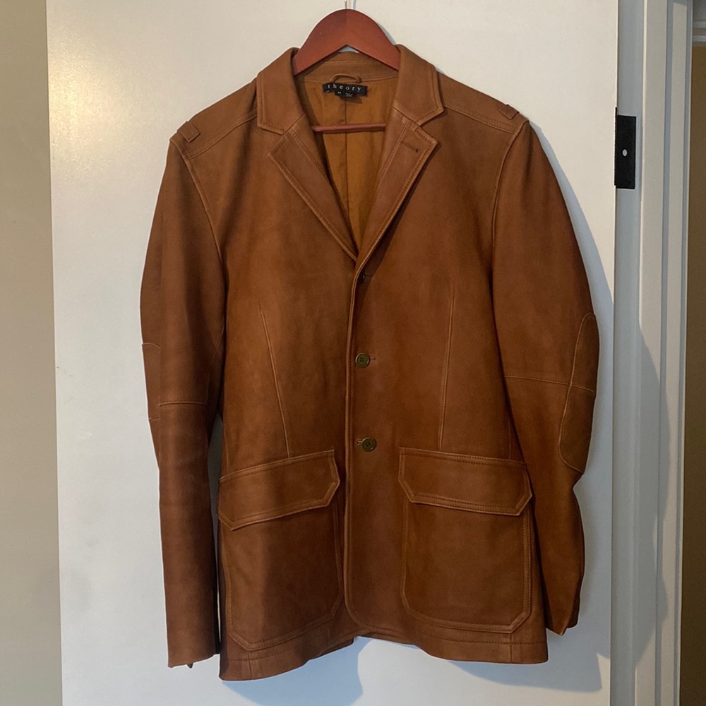 Theory Dutch Leather Blazer Jacket in size medium